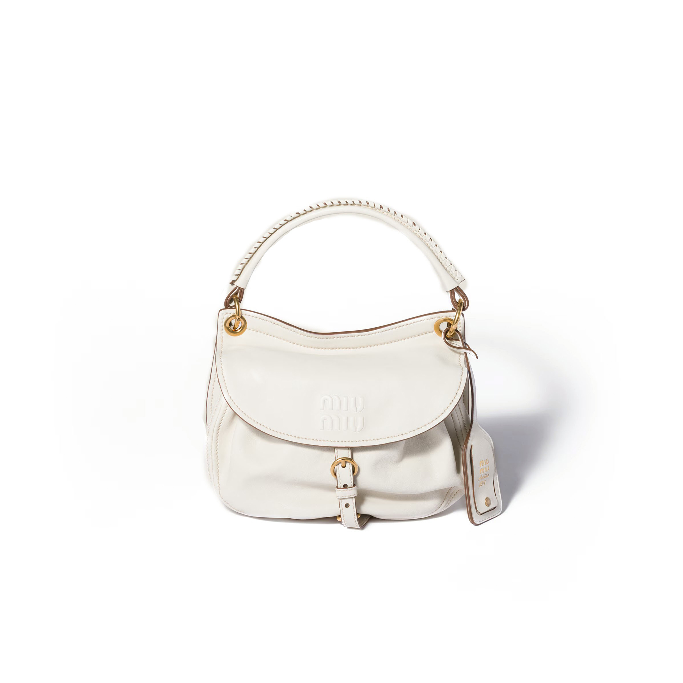 MIU MIU RENDEZ-VOUS NAPPA LEATHER HANDBAG 5BC221 (26*19*8cm)